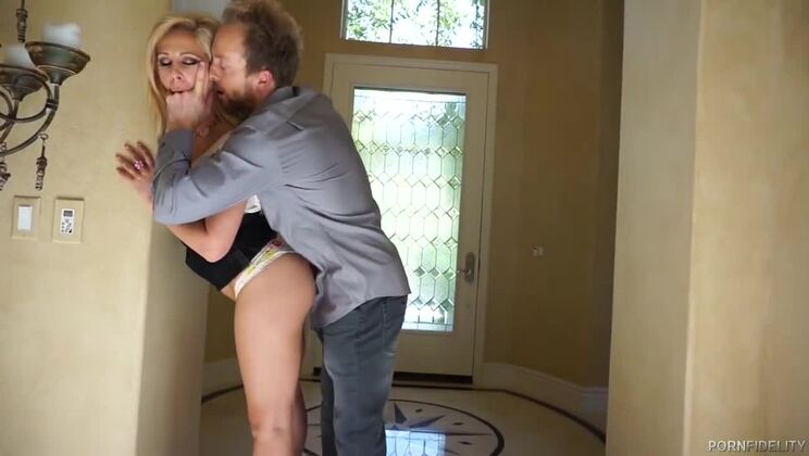 Blonde Bombshell Handjob Frenzy