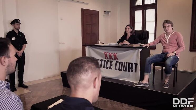 Kayla Green and Friends in Taboo Courtroom