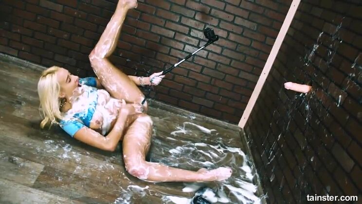 Tattooed Blonde Babe Gets Drenched in Cum