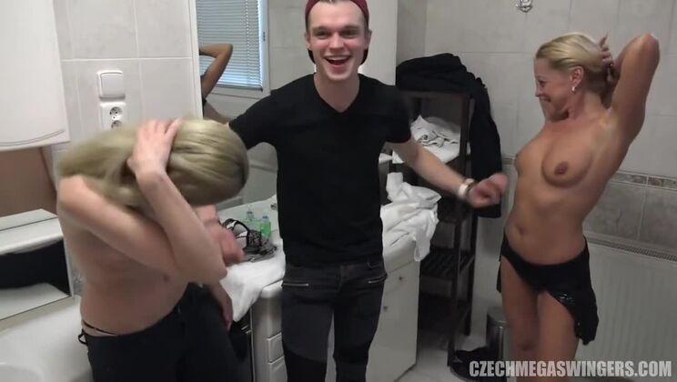 Czech Blonde Bombshells in Mega Group Bang