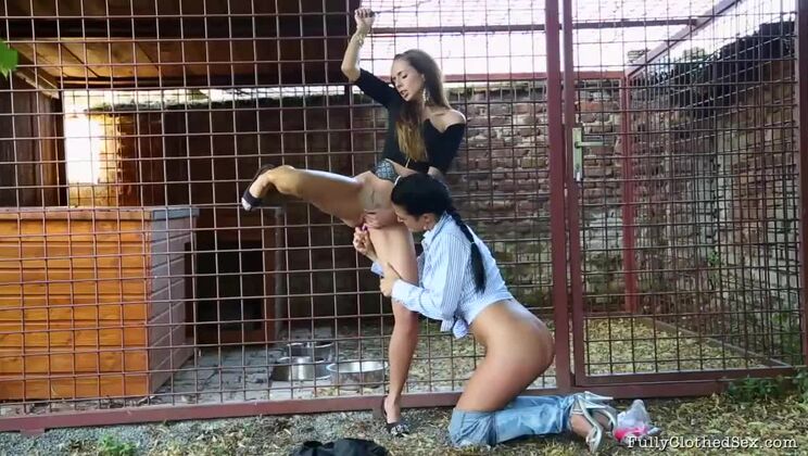 Handed Over to Gina Devine: Outdoor Lesbian BDSM