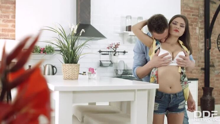 Russian Teen's X-Rated Kitchen Adventure: Alexa in Lingerie