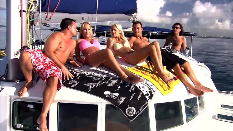 Boroka Borres Takes Two Cocks On The Boat