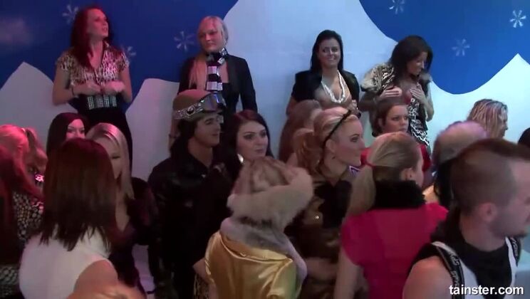 Blonde Bombshells Unleash Winter Lust