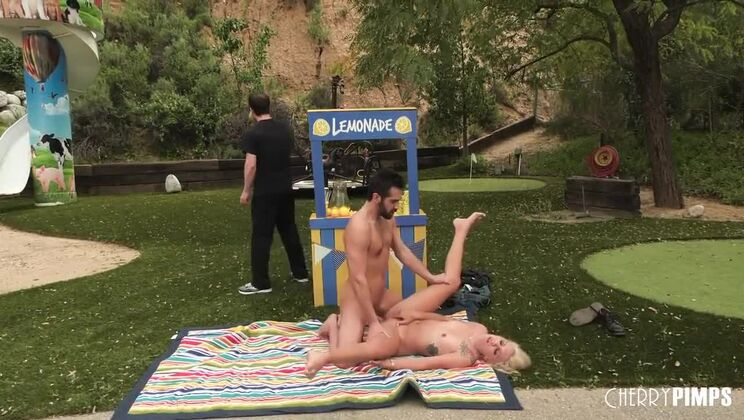 Tattooed Blonde Babe Chanel Grey Getting Fucked Outdoors