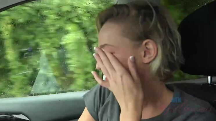 Beach Babe Emma Hix Fingers Herself in the Car