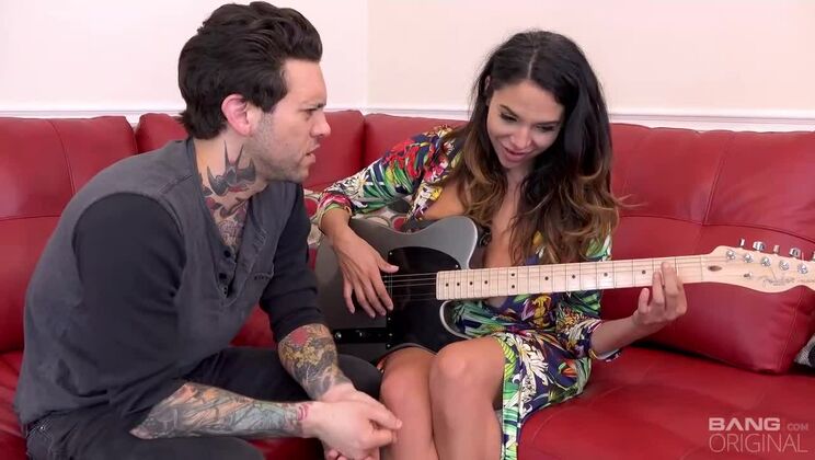 Missy Martinez gets her guitar lesson with a creampie twist
