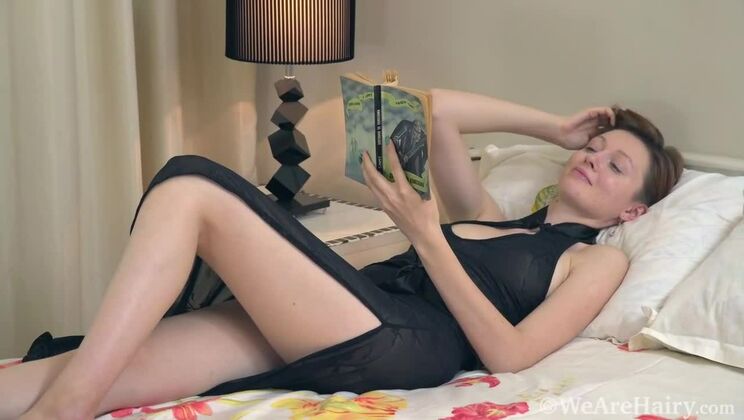 Brunette Babe Ginta Plays with Sex Toys in Bed