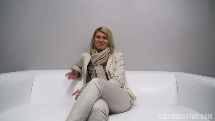 Czech Blonde Babe Takes It Anal