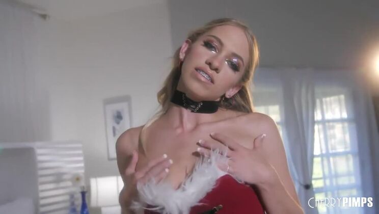 Blonde Babe Khloe Kapri's Xmas Gift