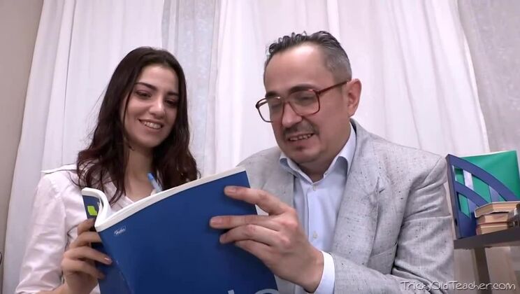 Russian Brunette Esenia gets Nailed by Old Teacher