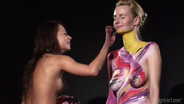 Erica and Karolina Get Painted Perfection