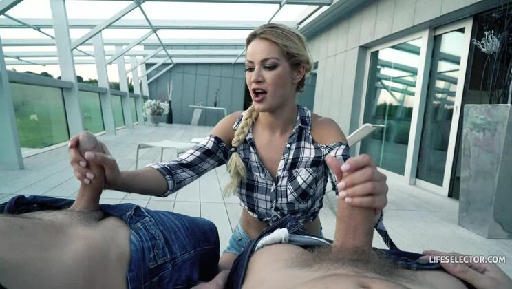 Blonde Bombshell Cherry Kiss Gets Fucked Outdoors