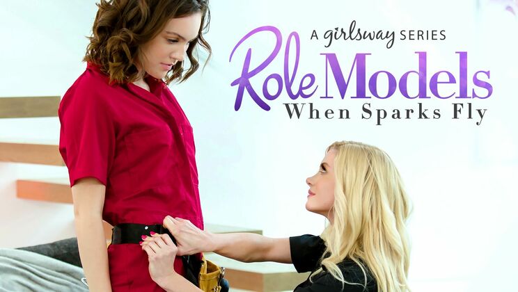 Sparks Fly Between Busty Blondes