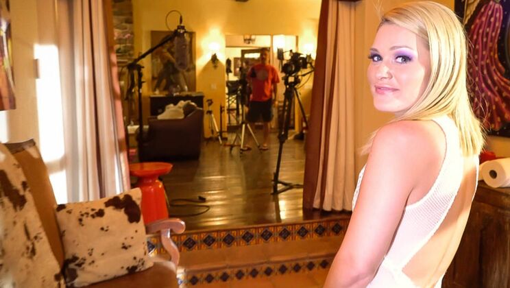 Blonde Bombshell BTS: Abby Cross Unleashed