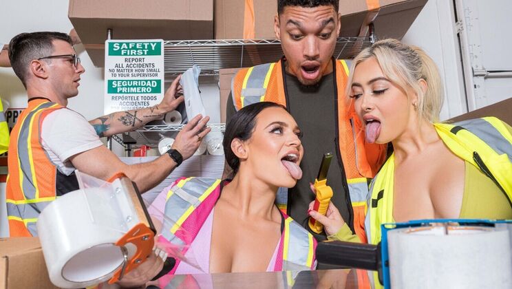 Big Tit Brunettes at Work