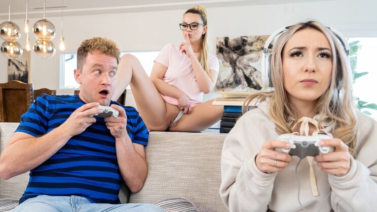 Hot Gamer Chick Gets Fucked by Her Boyfriend's Buddy