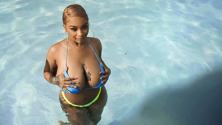 Poolside Fucking with a Busty Blonde