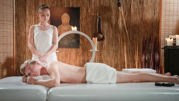 Oiled and Wet Petite Massage Seductress