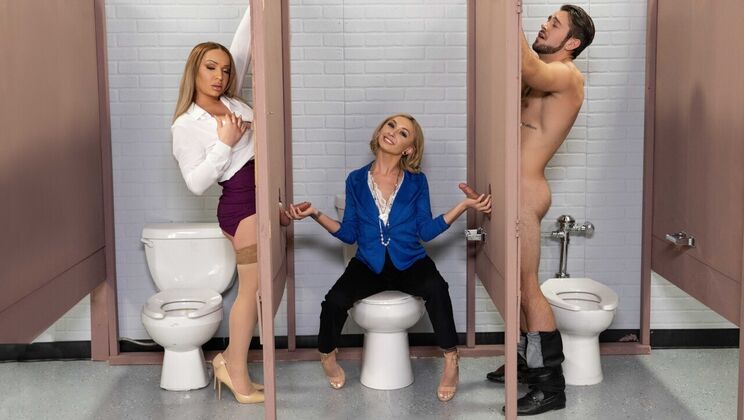 Office Threesome: Big Tits and Big Cock