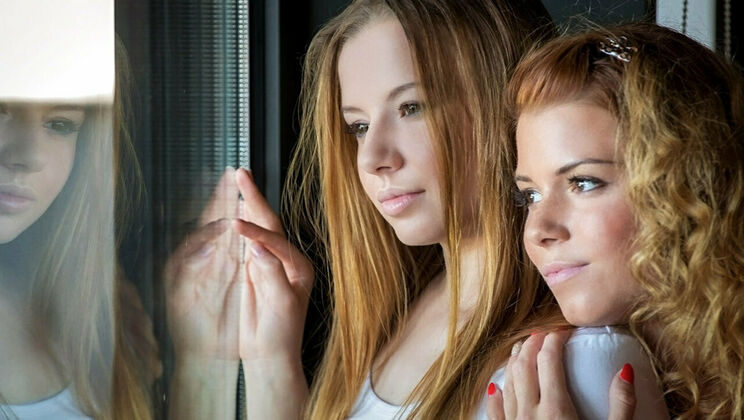 Lesbian FFM Threesome Outdoor Adventure (2016)