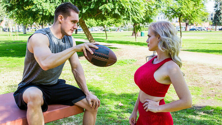Busty Blonde Bombshell Casca Akashova Devours the Football Captain