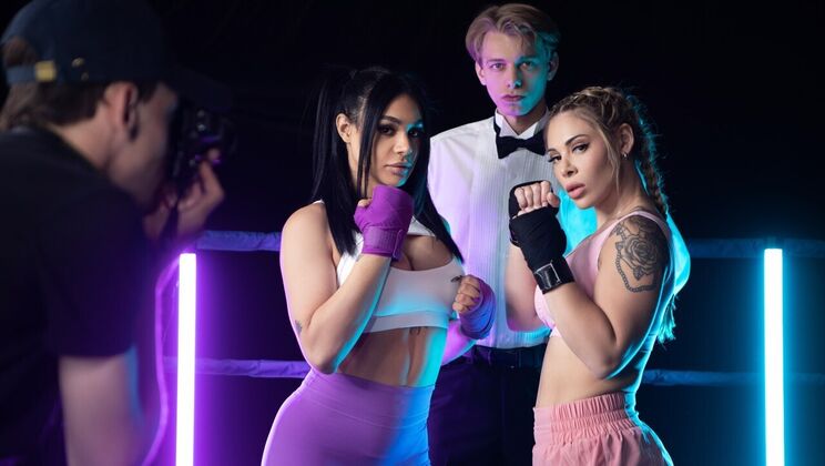 Bare-Knuckle Fucking Frenzy with Busty Eva and Laura