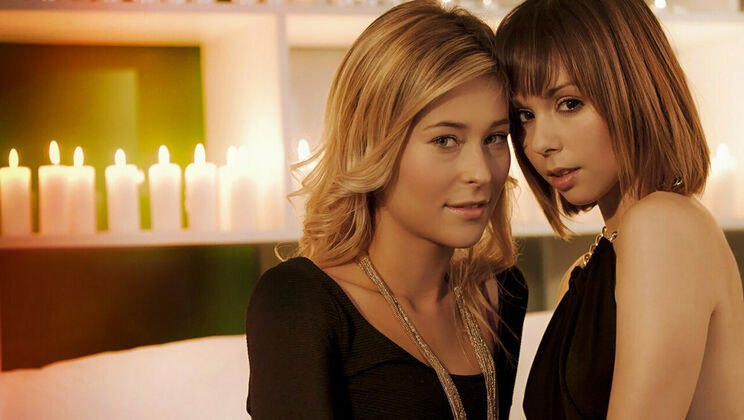 Blonde Lesbians in Doggystyle Action