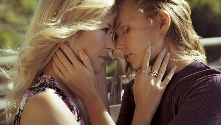 Blonde Lesbian Outdoor Fun