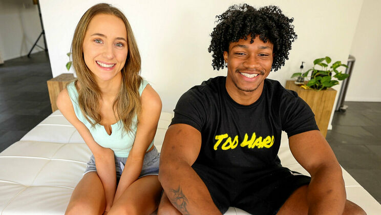 Blonde Babe Madison Peach Meets Big Dennis Barkley
