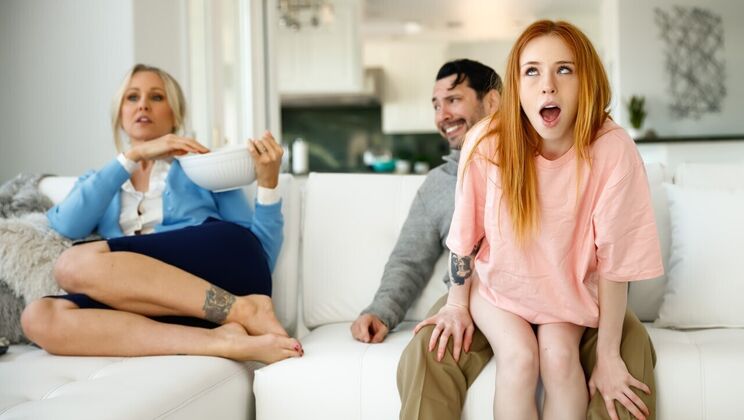 Teen Cheating Redhead Gets Facial Cum