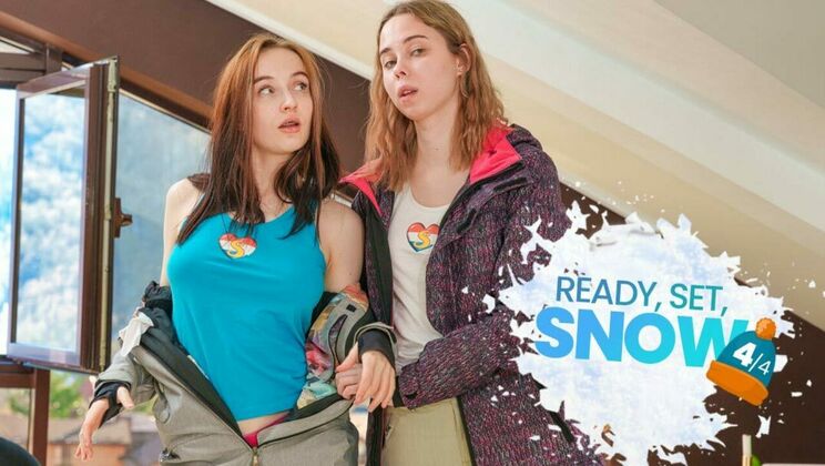 Blonde Bombshells Get Ready for Snowy Sex