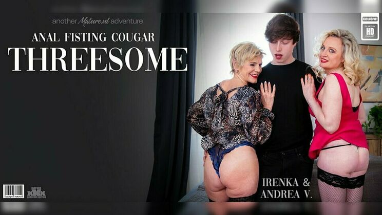 Cougar Threesome: Irenka and Andrea Share a Toyboy