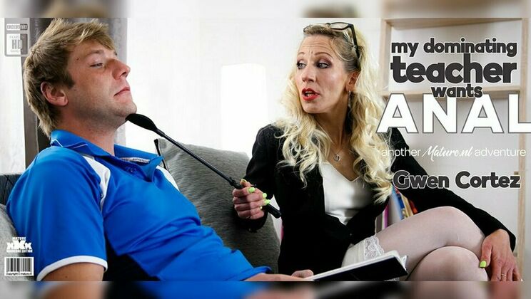 Anal Obsession: Blond Milf Teacher Gwen Cortez Fucked by Student