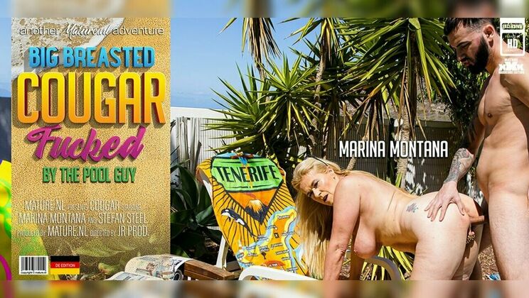 Hot Cougar Marina Montana's Poolside Fuck Fest