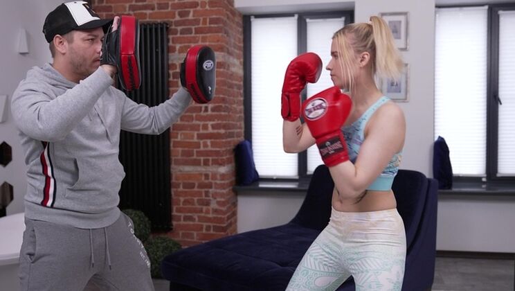 Trainer's Wild Gangbang with Teen Boxer Cutie (DPP/DP) Dry