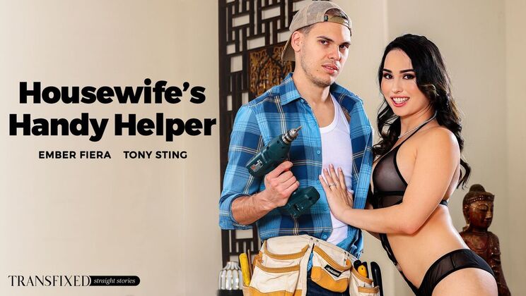 Dirty Housewife's Shemale Helper