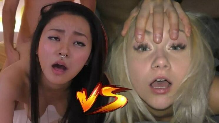 Blonde Teen Marilyn Sugar Takes on Petite Rae Lil Black