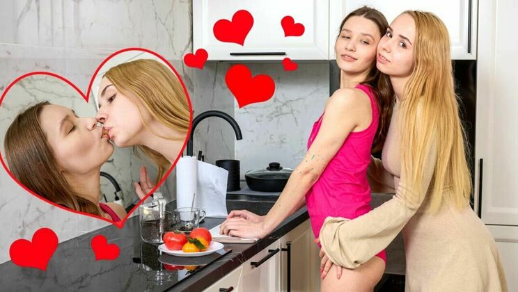 Blonde and Brunette in Morning Pussy Play