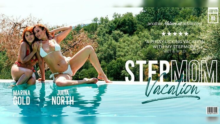 Stepmom Julia North's Pussy Devoured by Marina Gold on a Sunny Getaway
