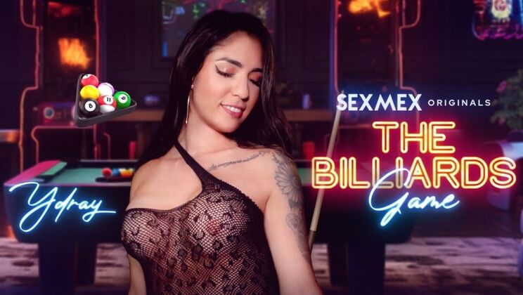 Colombian Brunette Ashley Sanz UnleashesSexy Billiards