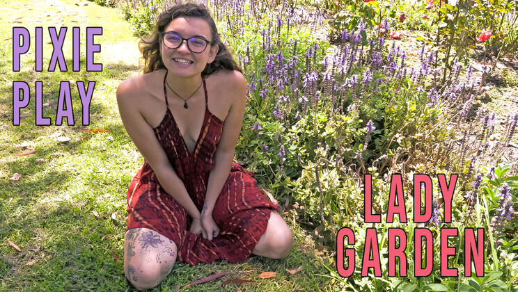 Blonde Bombshell Pixie Plays in the Lady Garden