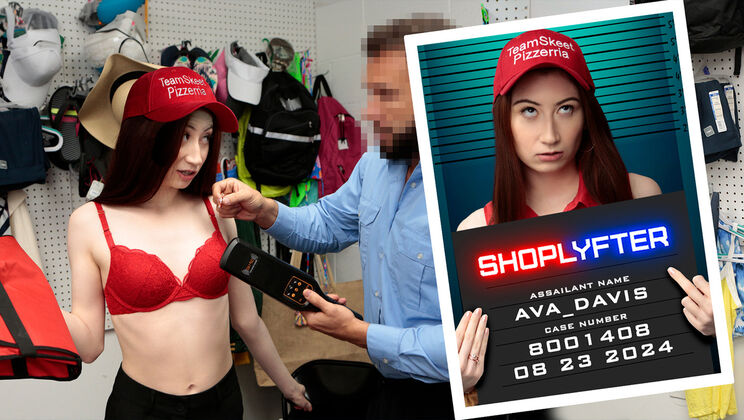 Redhead Skinny Babe's Delivery Surprise
