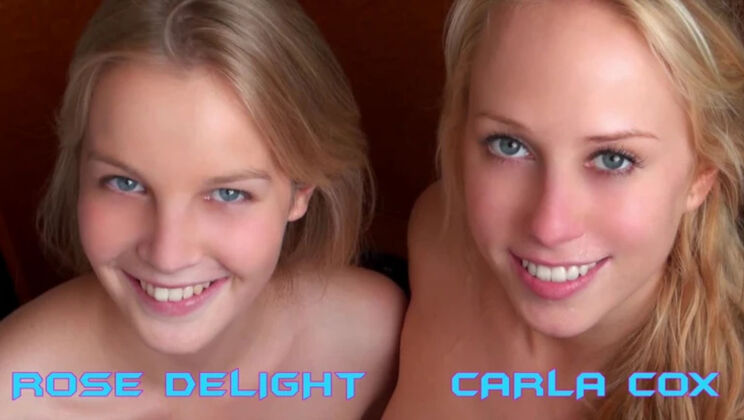 Carla Cox and Rose Delight - Young Babes in Hotel Threesome with Anal