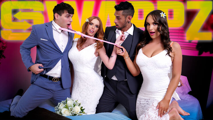 Wedding Day Taboo: Bride and Stepmom Have Secret Foursome