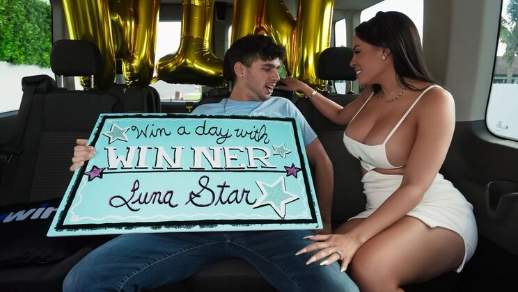 Luna Star Mega Fan Wins a Ride with Big Cock Dickdealer Don