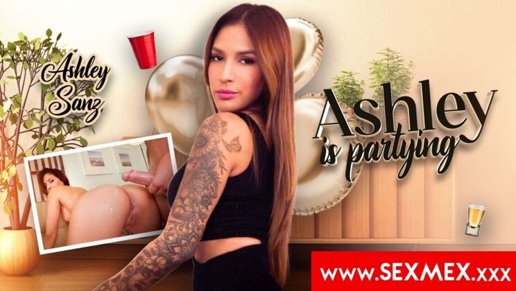 Ashley Sanz Big Tits and Big Ass Colombian Brunette Hardcore Party