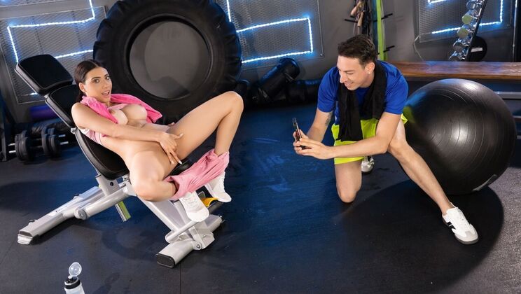 Emily Pink Gets Wet in the Gym with Alexander Tda