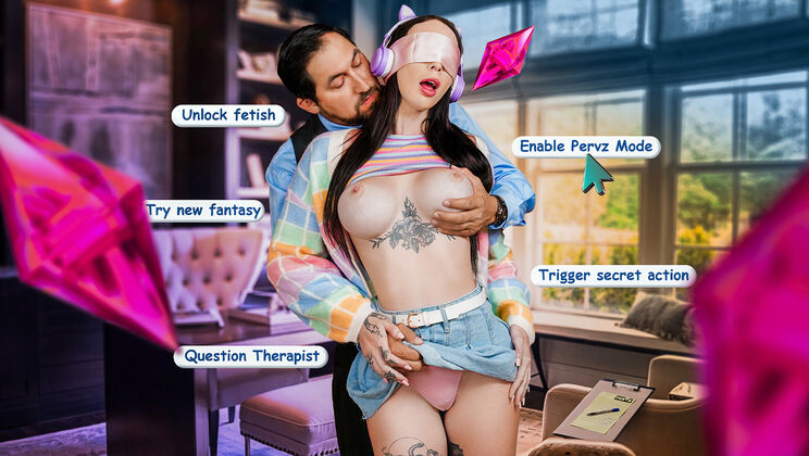 Indica Marie Gags & Squirts on Therapist’s Cock