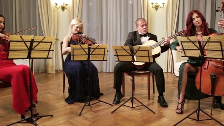 Blonde and Brunette String Quartet Hardcore XXX GP1688